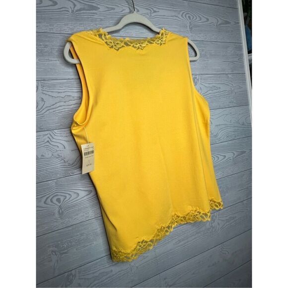 New with tag Coldwater Creek yellow tank size large - Picture 4 of 7